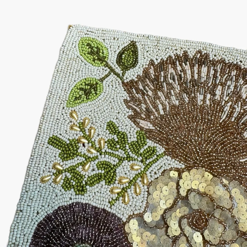 Pier 1 Imported Floral Beaded Placemat 14